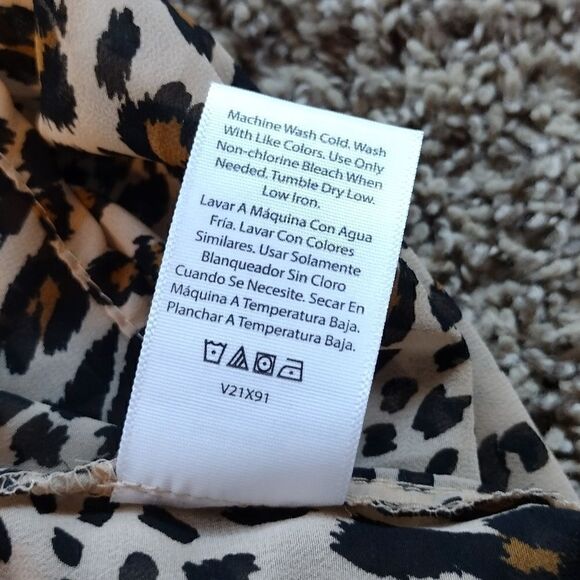 Studio A Women's Size XL 16-18 Cheetah Leopard Print Knee Length Flowy Dress - Picture 11 of 15